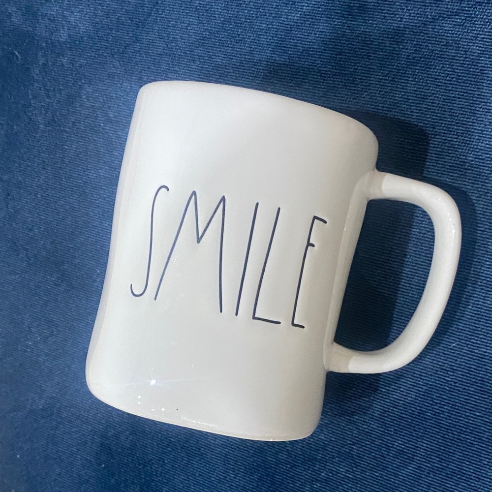 Rae Dunn White 'Smile' Mug